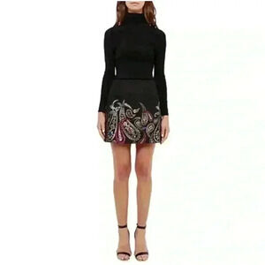 NWT Ted Baker, Treasured Trinkets Mini Skirt, Size 2